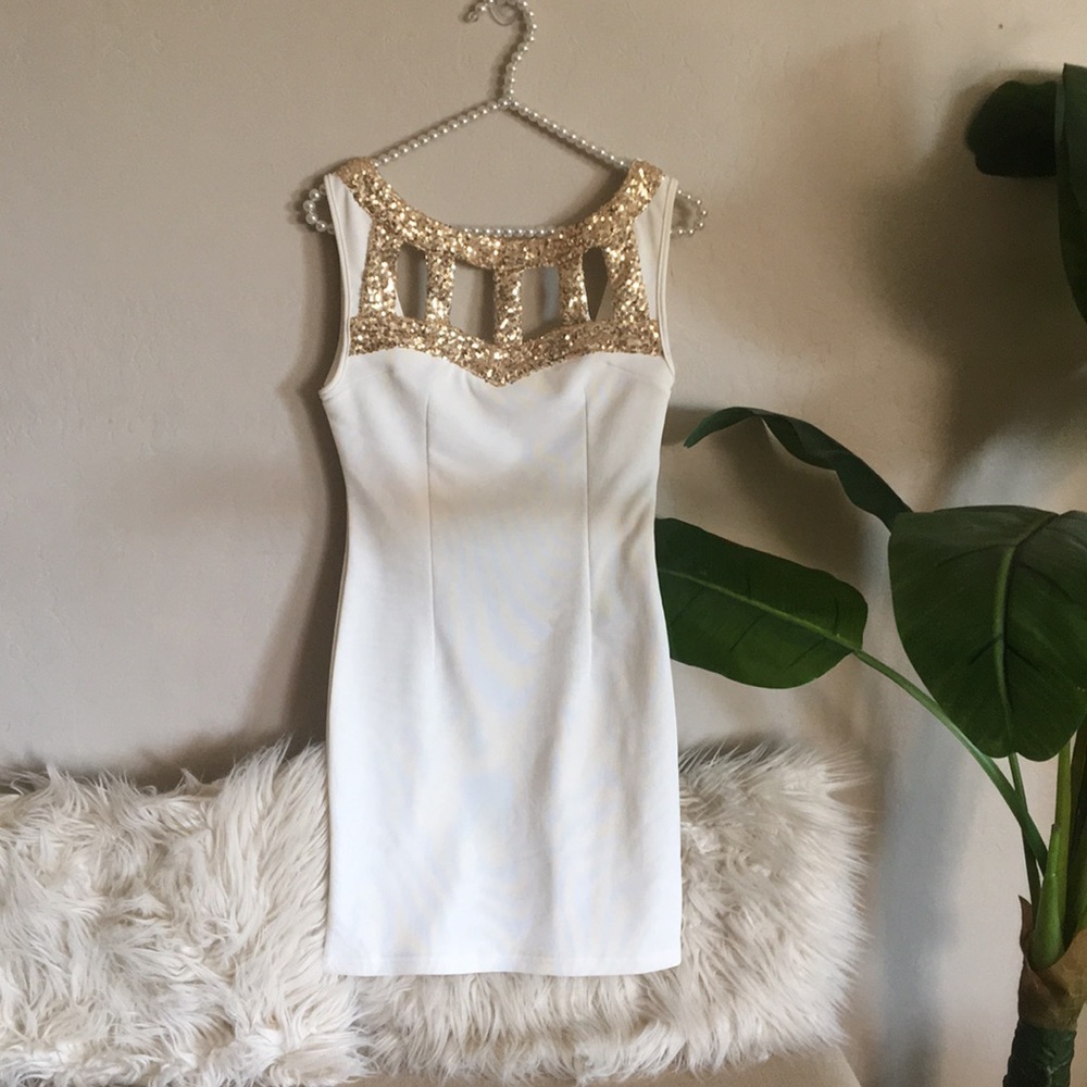 White mini dress